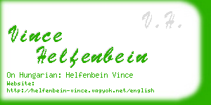 vince helfenbein business card